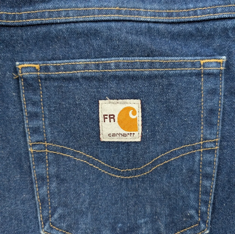Carhartt FR Men's Dark Wash Denim Jeans Size 36 x 34 ARC 2 NFPA 2112